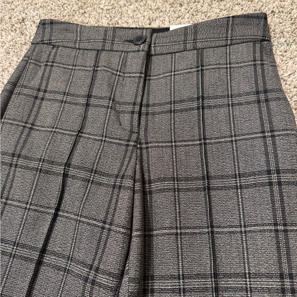 NWT Express Editor High Waisted Straight Ankle Stretch Pant | Size 2L | Plaid - Picture 6 of 7